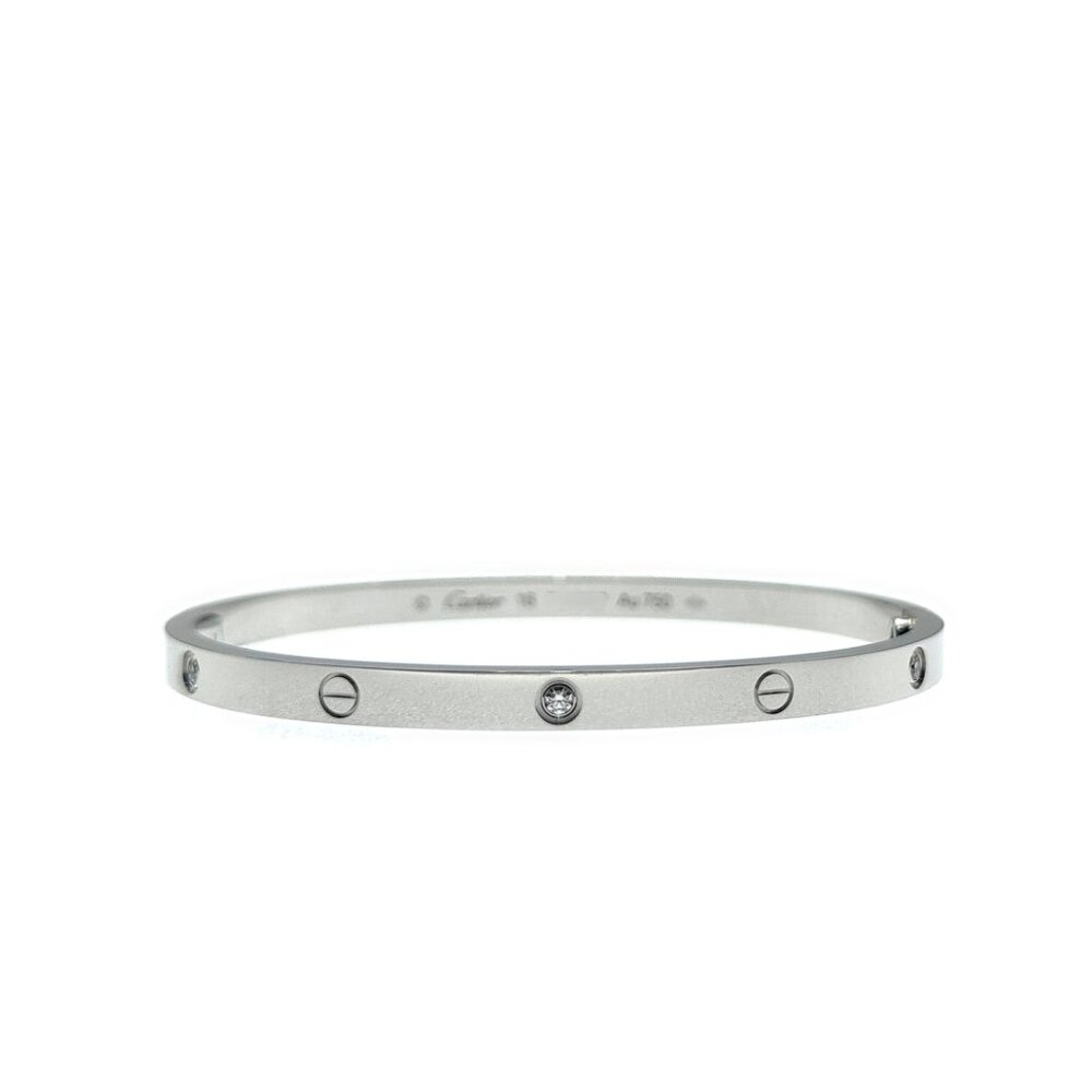 Cartier Love Bracelet 6P Diamonds 18K White gold Size 16
